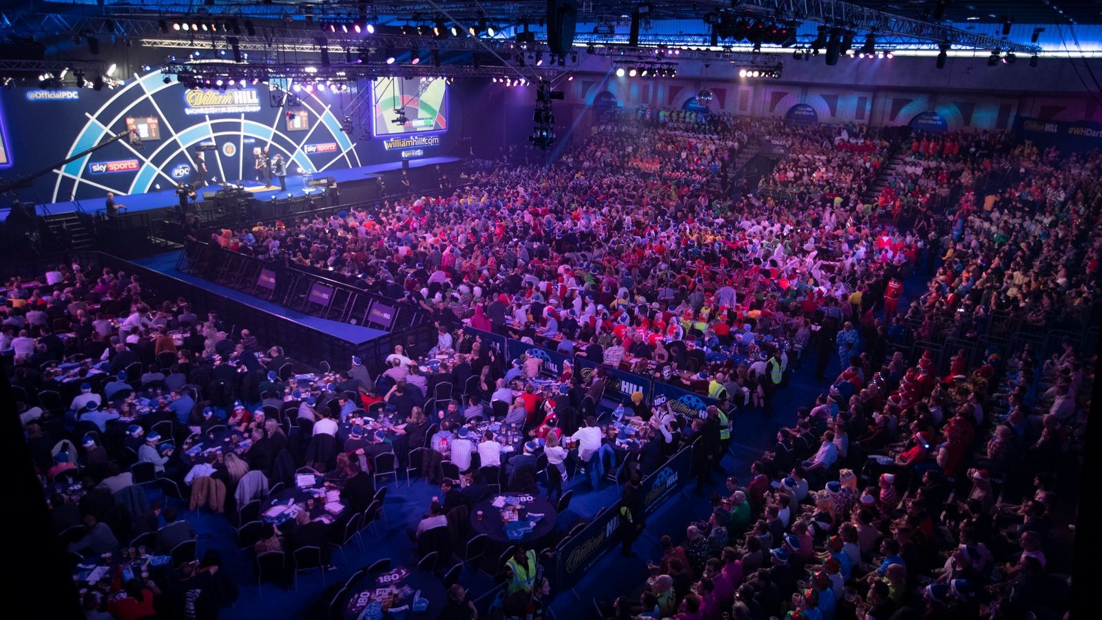 Large crowd attends William Hill event in indoor arena. Large crowd attends William Hill event in indoor arena.